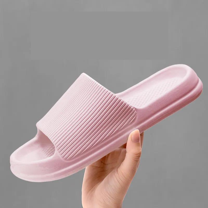 Outwear Non-slip Indoor Men's and Women's Summer Simple Slippers Mute Soft Bottom  Couple Slippers