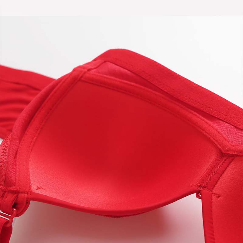 Women Thin Breathable Large Size Full Cup No Steel Rings Receiving Breasts Anti-sagging Lightweight Gathering Beautiful Back Design Sexy Lace Bra