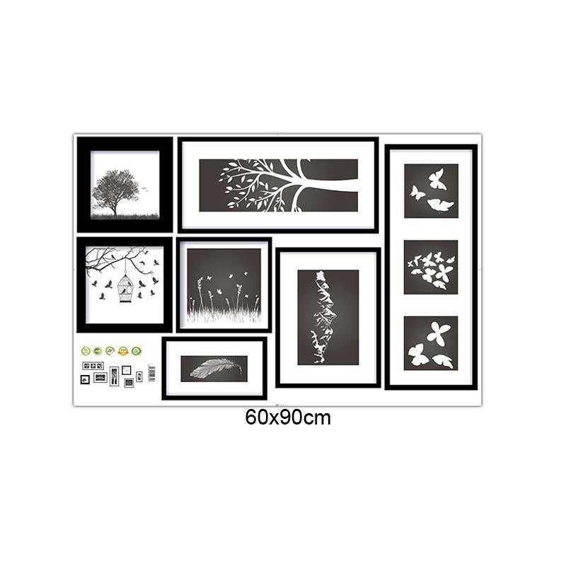 [Wall sticker] art frame wall stickers bedroom living room kitchen baby room decor wall decals poste