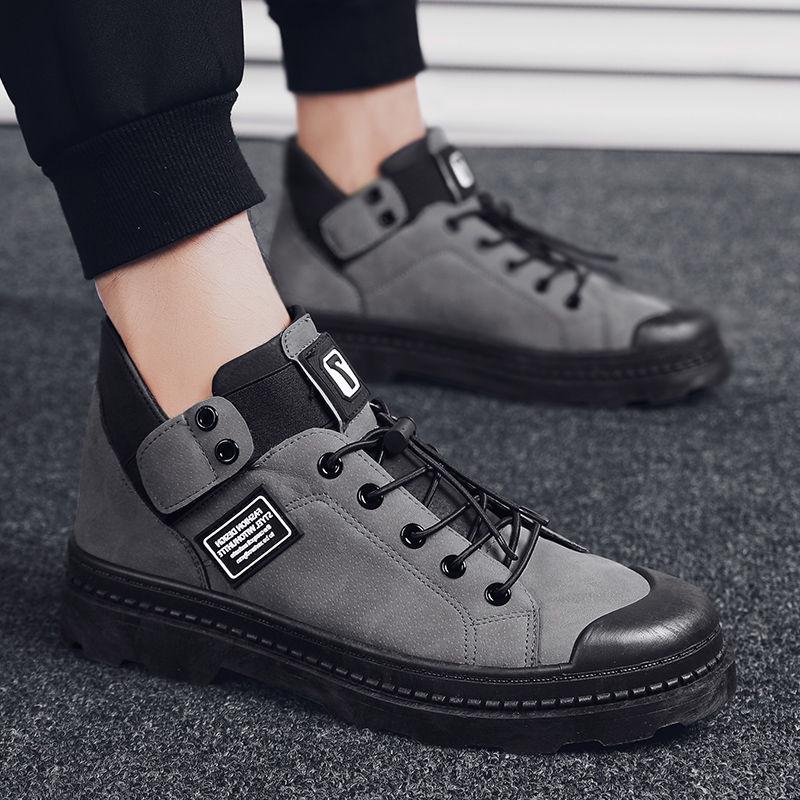 Men's Boots Leather Winter Warm Shoes Motorcycle Mens Ankle Boot  Martins Autumn Men Oxfords Shoe