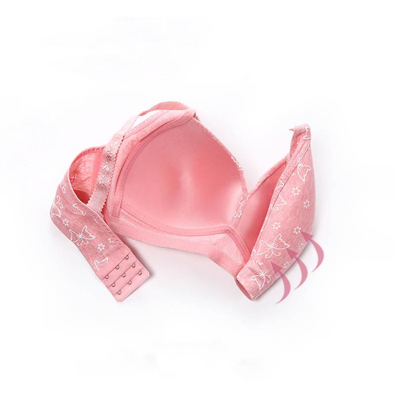 Ladies Thin Underwear Without Steel Rings Large Size Printing Soft Micro-elastic Breathable Exquisite Shoulder Strap Adjustable Push-Up Bra