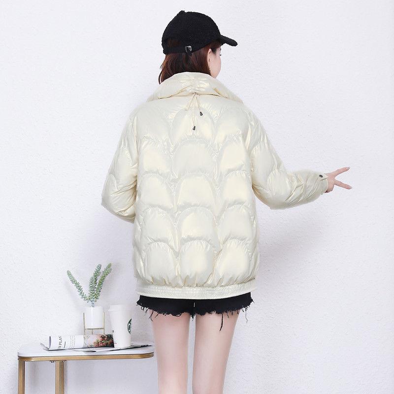 Women's Bright-faced Disposable Down Padded Jacket Short Warm and Comfortable Cotton Jacket Korean Winter Loose Casual Cotton Jacket
