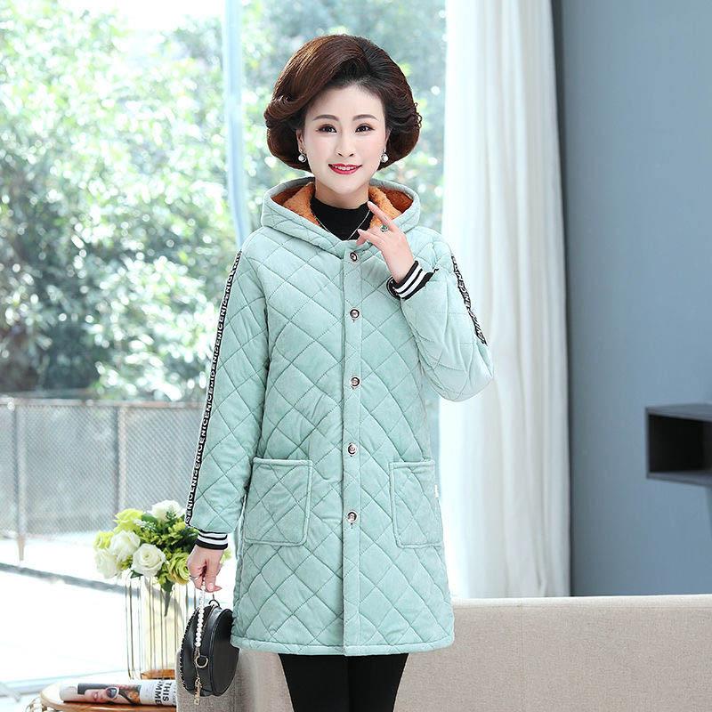 Winter Three-layer Plus Velvet Plus Cotton Overalls Long-sleeved Cotton-padded Jacket Women's Large Size Coat Overalls