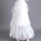 Spring Summer Sweet Cake Mesh Skirt Women's A-line Pleated Skirt Irregular Long Skirt Solid Color Fluffy Gauze Skirt Mid-length