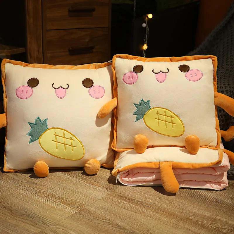 Doll Pillow Quilt Dual-use Office Nap Small Pillow Blanket Two-in-one Four-season Pillow