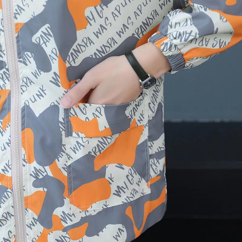 Women Windbreaker 2021 New Spring Autumn Short Coat Fashion Plus Size 3XL Stand-up Collar Ladies Jacket