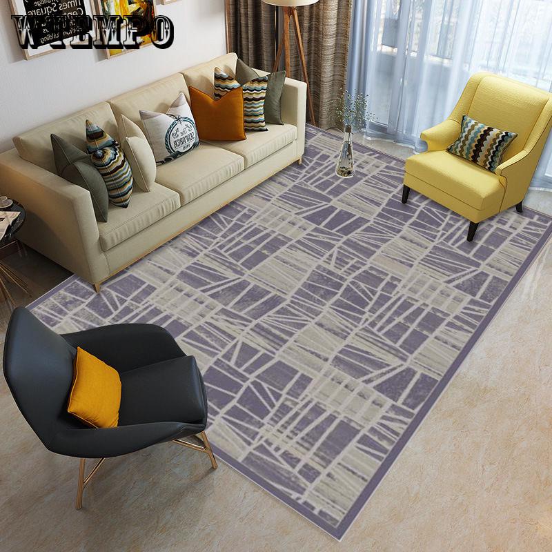 Geometric Flower Carpets for Living Room Anti-Slip Soft Bedroom Floor Mats Doormat Large Size