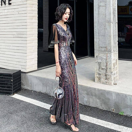 Evening Dress Women's Banquet Elegant Evening Dress High-end Luxury Premium Texture Fishtail Dress