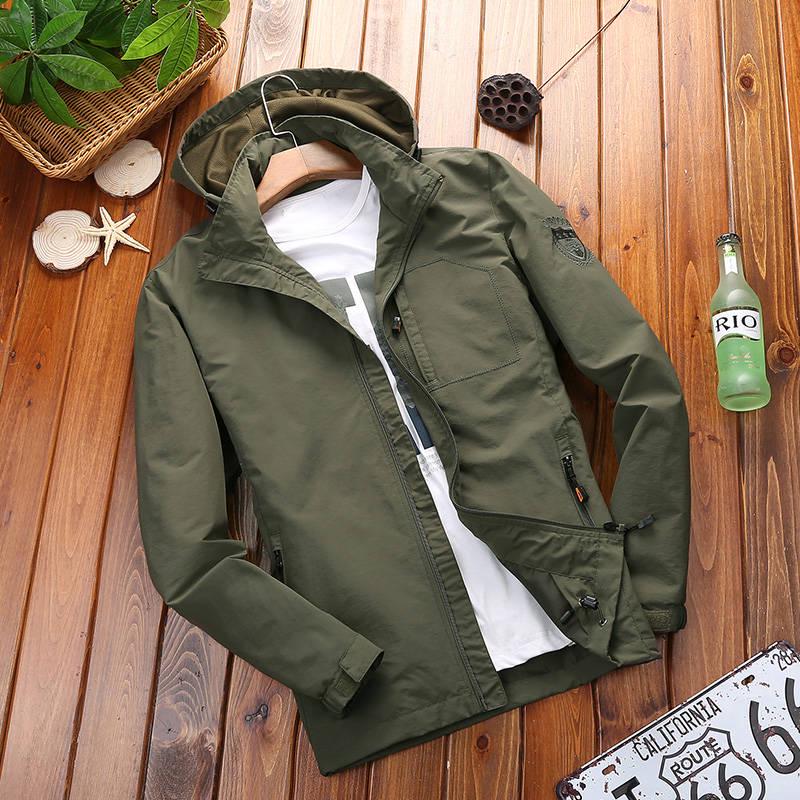 Men Jacket Coat Fashion Trench Coat  Autumn Brand Casual Silm Fit Overcoat Jacket Male Bomber Jacket