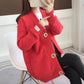 Mid-length Knitted Cardigan Sweater Mink Fur Coat Sweater Women Autumn and Winter Loose Sweater