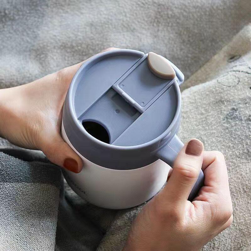 350mL/500ML Coffee Thermos Cup Stainless Steel Airless Bottle Thermos Sealed Car Water Kettle