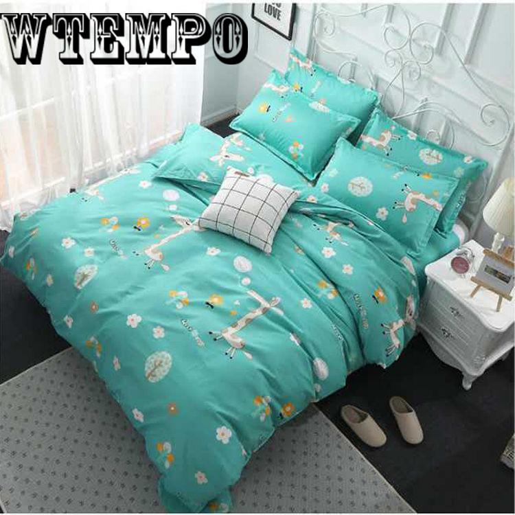 Bedding Set Pure Cotton Pattern Cartoon Simplicity Bed Sheet Quilt Cover Pillowcase