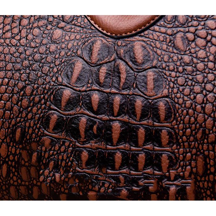 Crocodile Pattern Leather Handbag Female European American Shoulder Messenger Bag Dumplings Package
