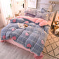 4pcs Bedding Set Cartoon Bed Linen Quilt Cover Pillowcase Winter Warm Kids Children's Bedding Sets