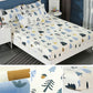 Mattress Protector Bedding Three-piece Cotton Padded Printed Bedspread and Pillowcase