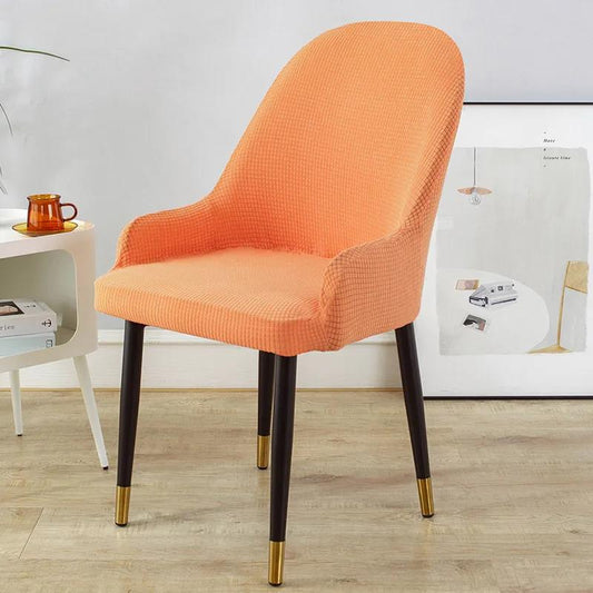 Nordic Style Curved Seat Cover Four Seasons Universal Universal Backrest Integrated Dining Chair Cover Semi-circular All-inclusive Stool Cover