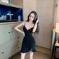 Female Casual Suspender Wrap Hip Club Dress Elegant Slim Night Dress Low Strapless Short Party Dress