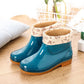 Water Shoes Girls Low Cut Adult Rain Boots Women Plus Velvet Short Tube Fashion Water Boots Women Non-slip Rain Boots Women Waterproof Shoes
