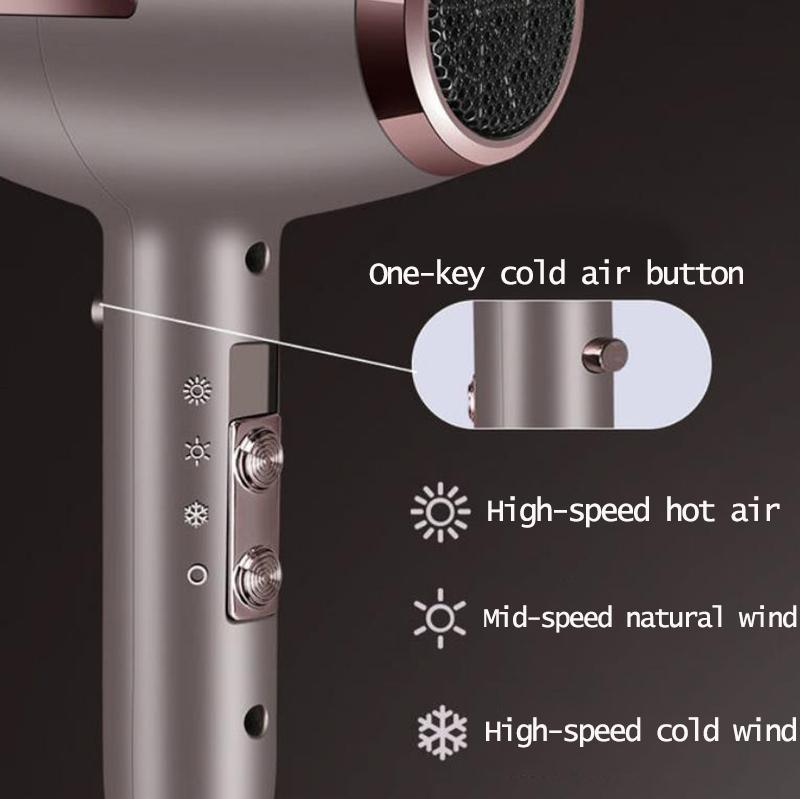 1200W Inverter Hair Dryer Set High Power Blue Care Hot/cold Hair Dryer Barber Equipment for Home Hair Salon