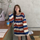 Striped T-Shirt Casual Autumn Ladies Loose Tee Female Women Long Sleeve Pullover