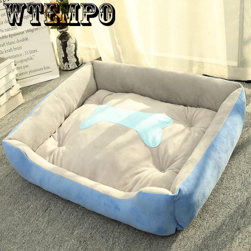 Fashion Printing Dog Bed For Small Medium Dog Warm Non-Slip Pet Blanket Indoor Pet Bed