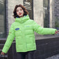 Down Jacket Short Winter New Korean Version of Bright Color Printed Cotton Clothing Loose and Thick Cotton Clothing