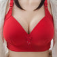 Sexy Solid Color Large Size Thin Ladies Gather No Steel Ring Bra To Prevent Sagging and Receive Auxiliary Breasts Simple Style Bra
