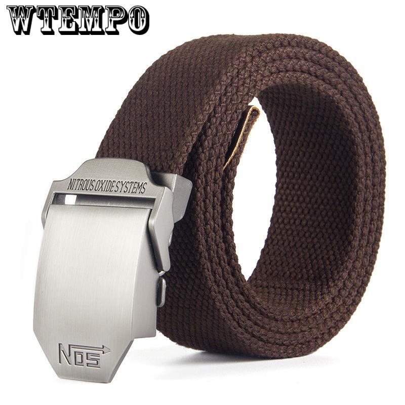 Striped Adult Men Knitted Men Casual Belts Canvas Belt Plus Size Strap Male Tactics Belt