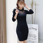 Autumn and Winter Long-sleeved Slim-fit Sweater Mid-length Fashion Fashionable Dress