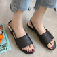 Flat Sandals Women's Summer Korean Fashion Straw Braided Buckle Open Toe Sandals All-match Student Sandals