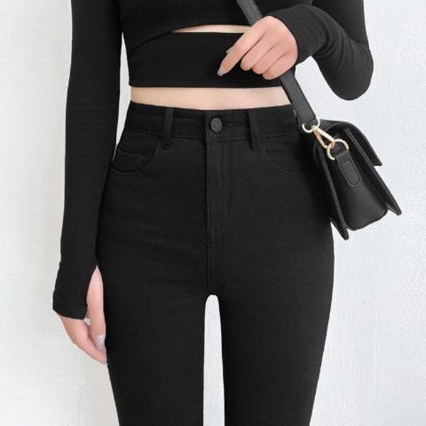 Plus Size Elastic Jeans Women's Skinny High Waist Slim Denim Trousers Spring and Summer Hip Lift Pencil Denim Pants