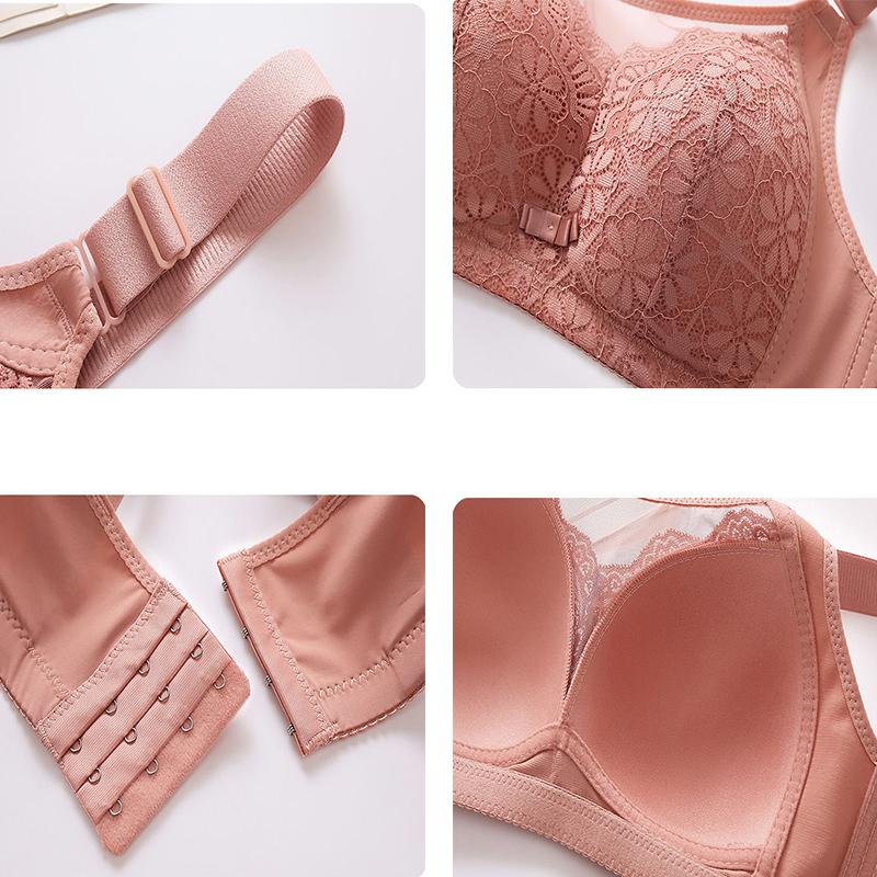 Women Bra No Steel Ring Gathered Underwear Thin Anti Sagging Breast Collection Anti Gloss Bra Women's High-grade Bra