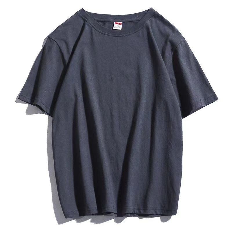 Pure Cotton Short-sleeved T-shirt for Men and Women All-match Loose Half-sleeved Top