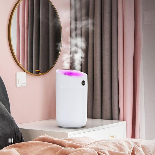 3000ml Double Nozzle Indoor Air Humidifier USB Electric Sprayer Mute Aroma Diffuser Night Light 24h