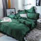 4 PCS Elegant Lace Cotton Bedding Set Bed Sheet Bed Cover Queen/king Size Solid Color Quilt Cover