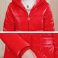 Glossy Down Padded Jacket Women's Winter Mid-length Padded Coat, Wash-free Thick Coat Padded Jacket