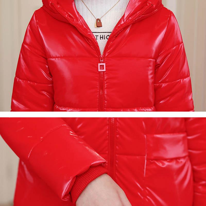 Glossy Down Padded Jacket Women's Winter Mid-length Padded Coat, Wash-free Thick Coat Padded Jacket