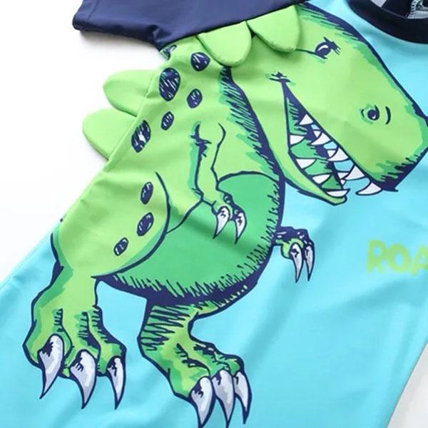 Children's Cartoon Dinosaur One-piece Swimsuit Boy Baby Quick-drying Swiming Suit Cute Printed Breathable Swimwear