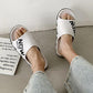 Man's Summer Slippers Anti-slip Indoor Bathroom Flat Slippers Female Soft Sole Letter Print Solid Slippers