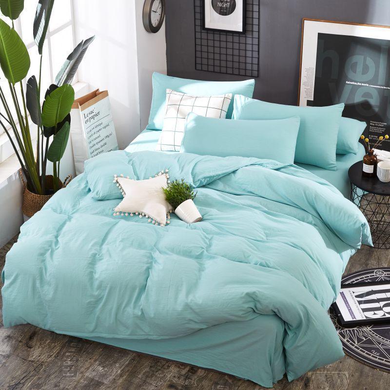 Bedding Set Queen King Single Duvet Cover Set Bed Linen Set Gray BedClothes