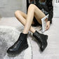 Ladies Martin Boots Non-slip Wear-resistant Autumn and Winter Real Cowhide Snow Boots British Style Short Boots Lightweight Waterproof Leather Shoes