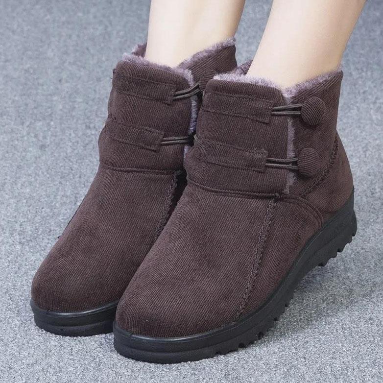 Women's Winter Cloth Shoes Plus Velvet Thick Warm Snow Boots Non-slip Wear-resistant Mother's Cotton Boots