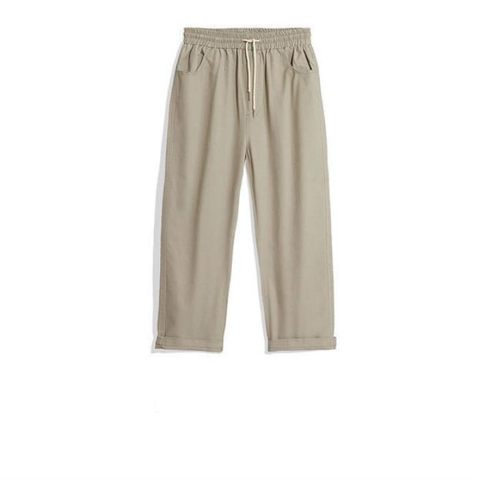 Street Workwear Pants Men's Spring and Summer Trends Straight Sports All-match Loose Nine-point Casual Pants