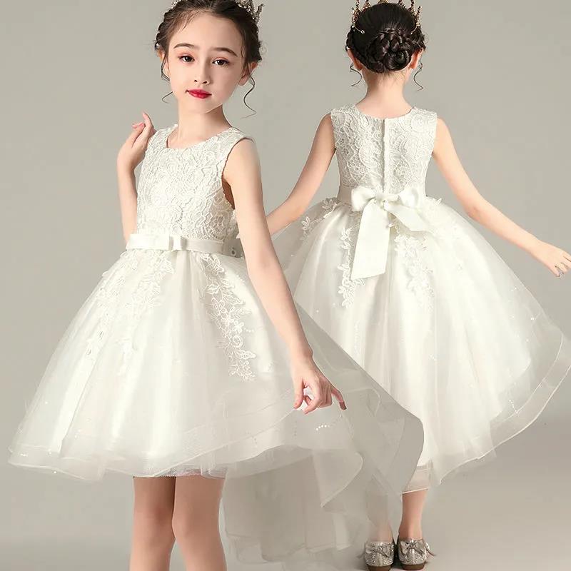 Girls Dress Princess Dress Tail Tutu Dress Spring and Summer Little Girl Catwalk Piano Host Performance Costume