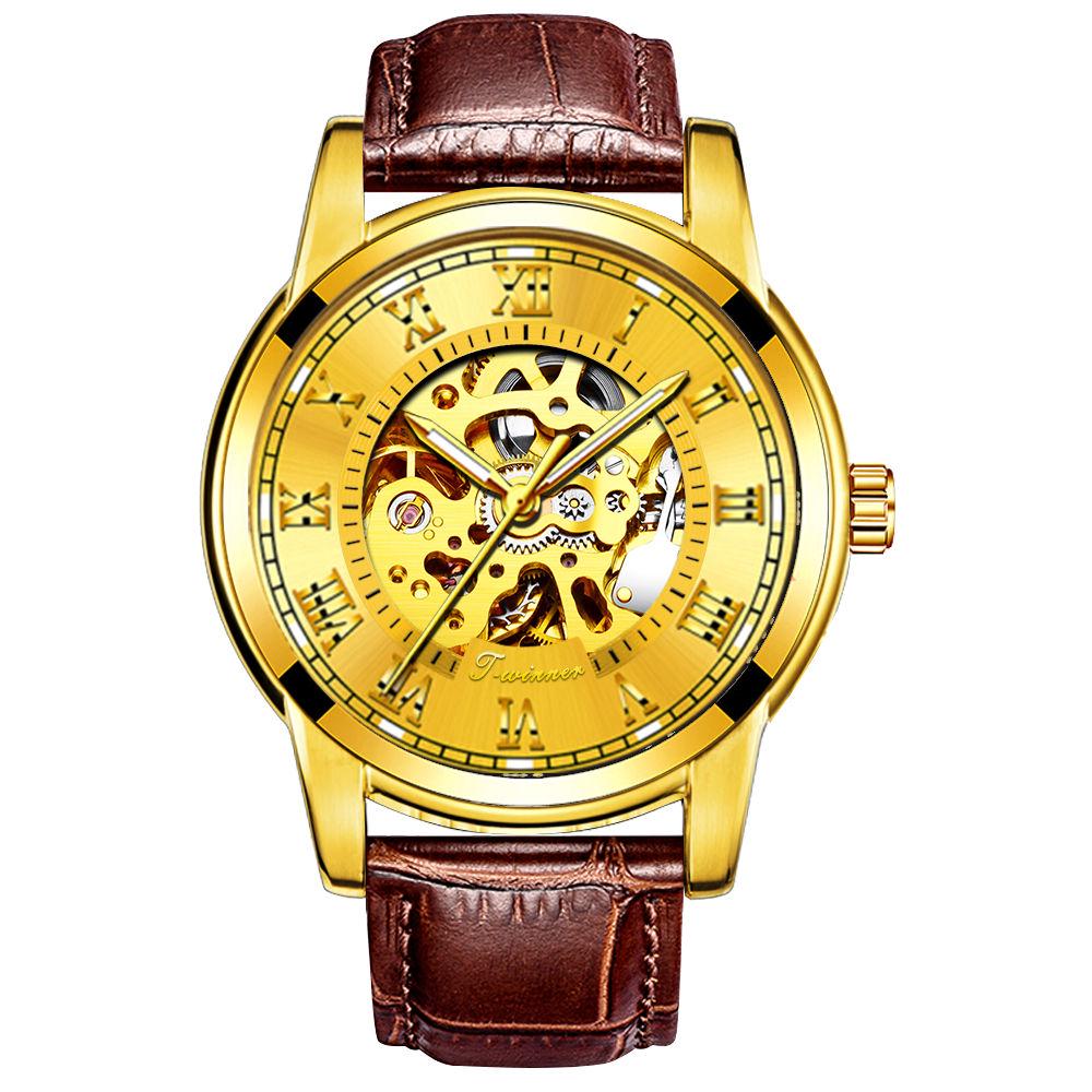 Fashion Mens Watches Luxury Steel Band Mechanical Wristwatch Waterproof Automatic Watch for Men