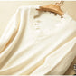 Autumn  Winter Women's Mid-length Sweater Ripped Tassel Sweater Casual Loose Knit Sweater Dress Outer Wear