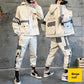 Three-piece Men's Spring and Autumn Sports Suit Youth Casual Work Clothes Jacket Tooling Suit Hooded Casual Sportswear