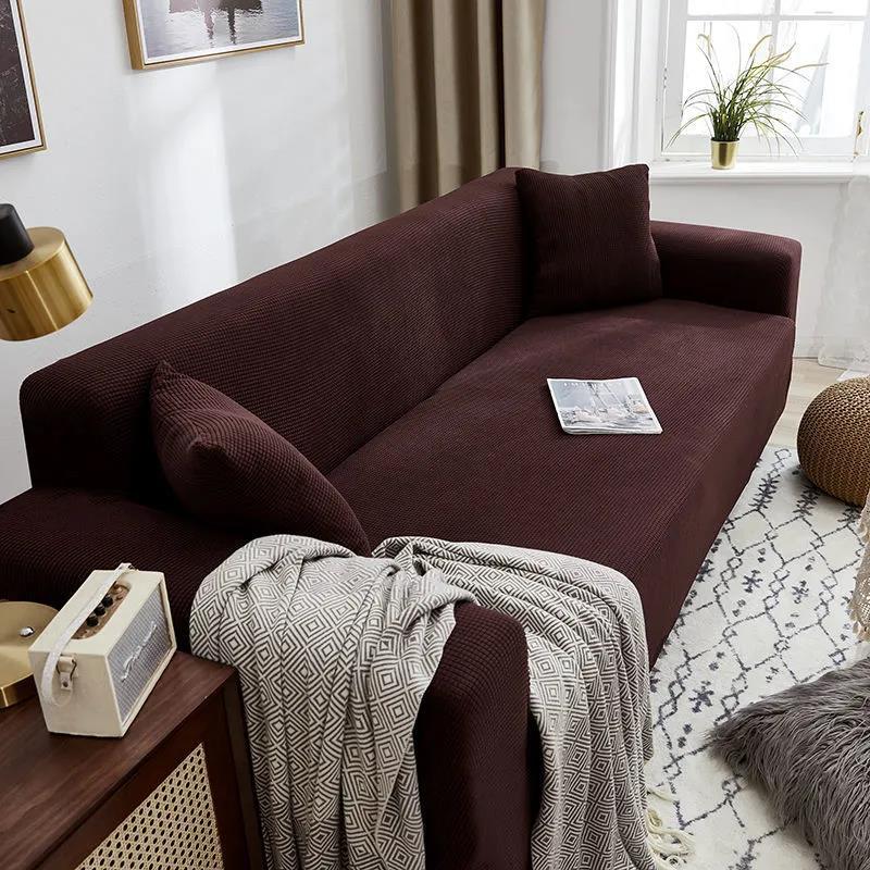Sofa Cushion Cover Elastic Home Decoration Pure Color Protective Cover Sofa Cover Personalized Matching Washable Sofa Cover