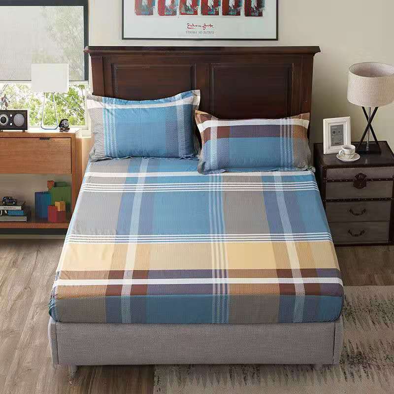 Non-slip Thick Protective Cover Mattress Cover Three-piece Cotton Skin-friendly Bedspread Bed Sheet Pillowcase