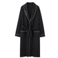 Antarctic Pajamas Men's Cotton Bathrobe Spring and Autumn Long Section Cotton Thin Section Dressing Gown Pajamas Men's Japanese Summer Bathrobe Men
